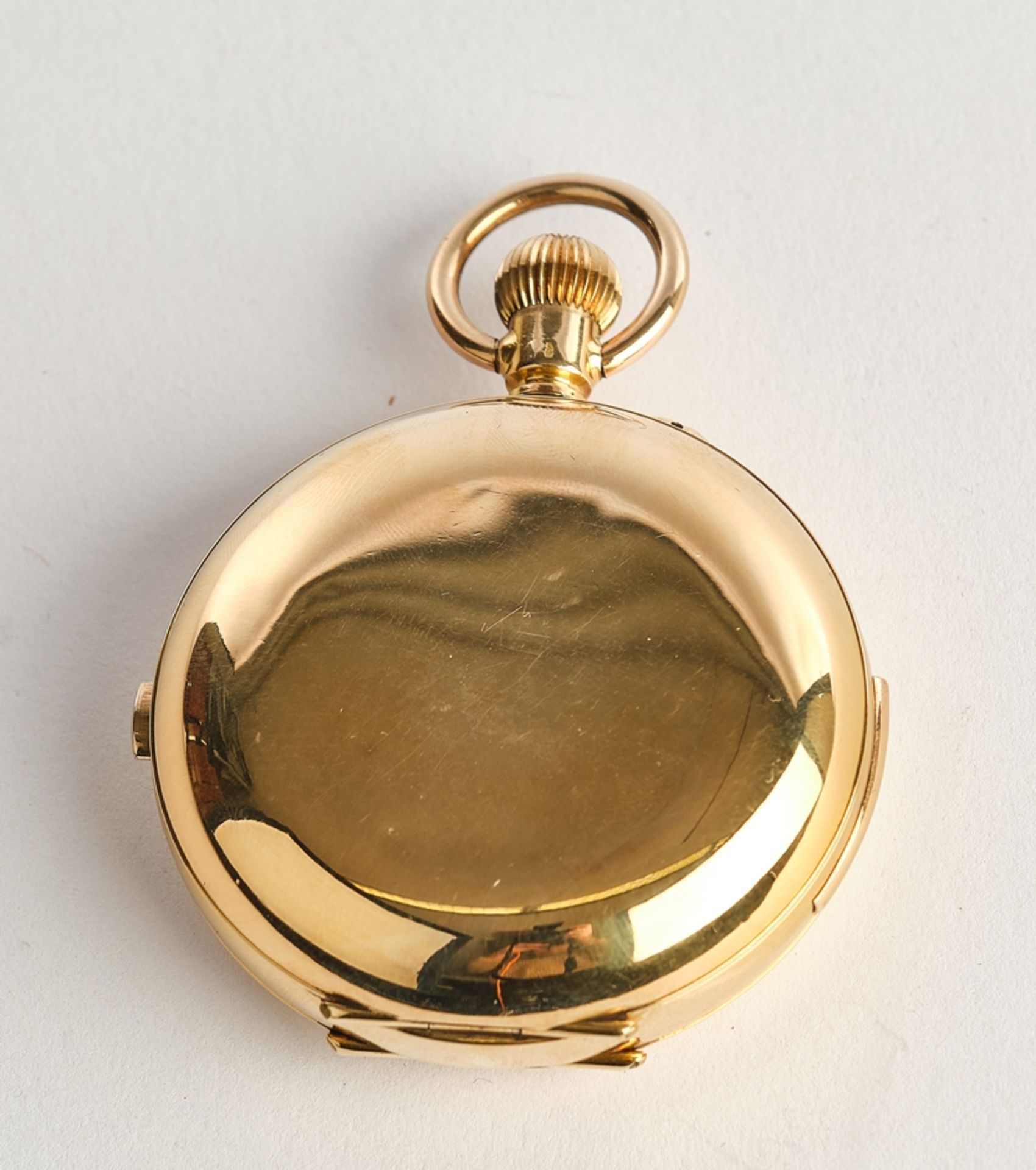 Taschenuhr, Grand Complication Chronograph, ca. 1880, ca. 55 mm, 18kt Rotgold, Handaufzug, emaillie - Bild 6 aus 6