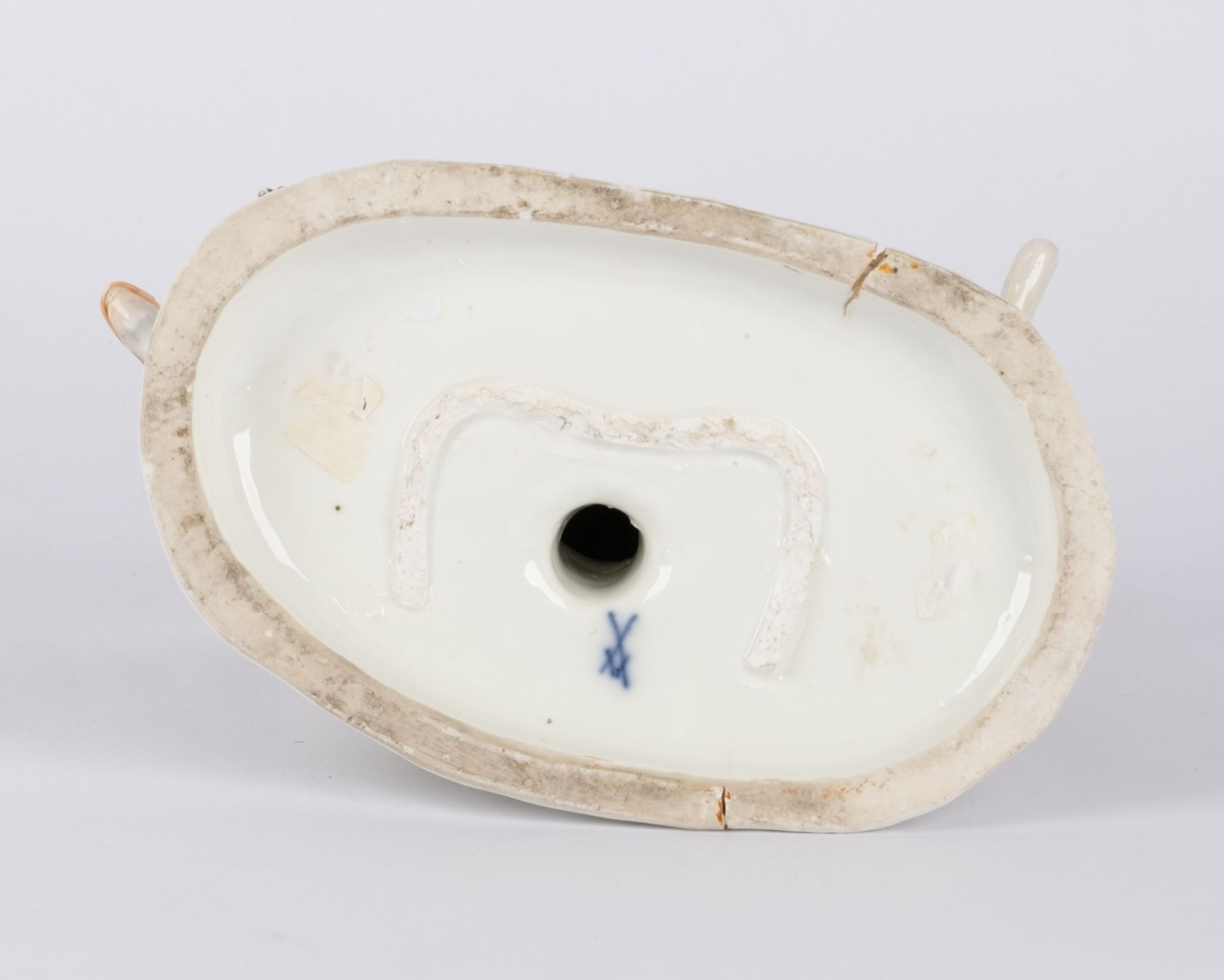 Porzellangruppe, "Der trunkene Silen", Meissen, Schwertermarke, um 1770, polychrom und goldstaffier - Bild 8 aus 8