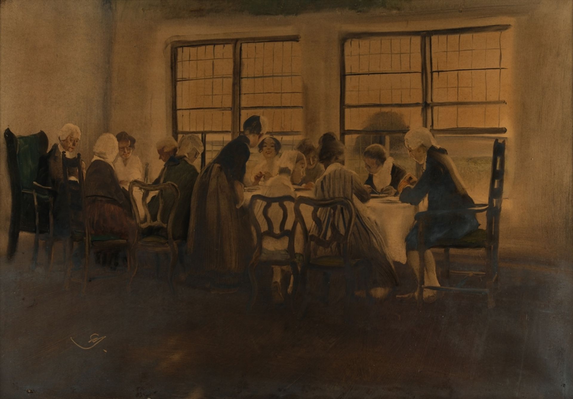 Schreuer, Wilhelm (Wesel 1866 - 1933 Düsseldorf, bekannt für seine teils historischen Gesellschafts