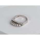 Ring, 14kt Weißgold, 6 Brillanten zus. ca. 0.40 ct., ca. 4.2 g, RM 58