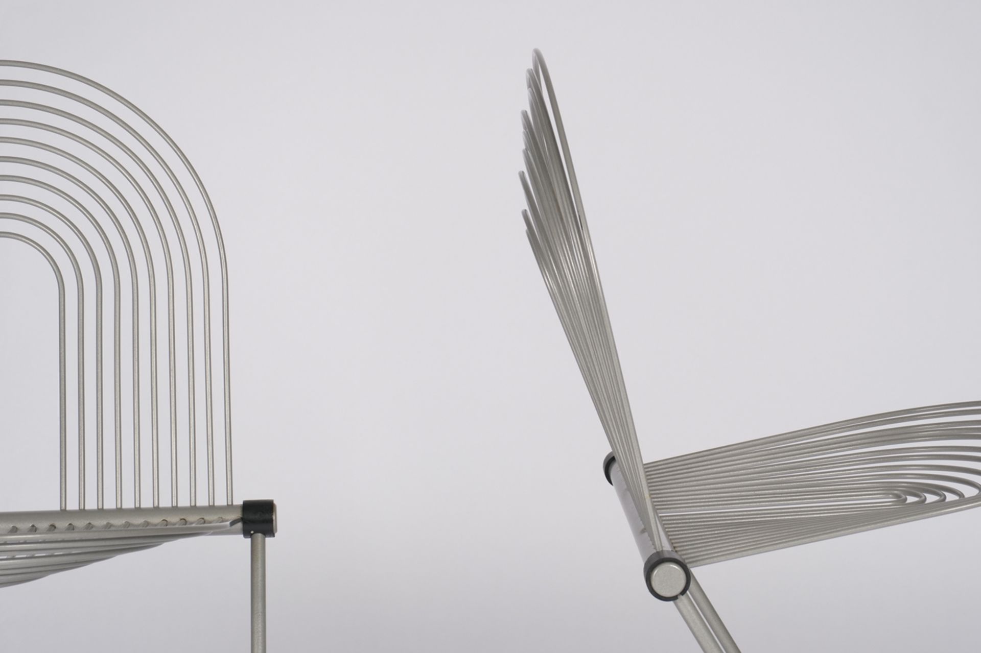 Paar Freischwinger "Swing", Entwurf 1982 von Jutta und Herbert Ohl, Ausführung Interlübke für Rosen - Bild 5 aus 7