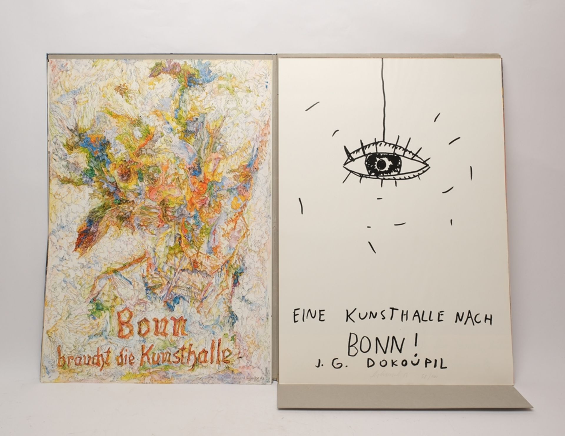 Mappe mit 11 Künstlerplakaten, vollständig: "Bonn braucht Kunsthalle": - Bild 5 aus 16