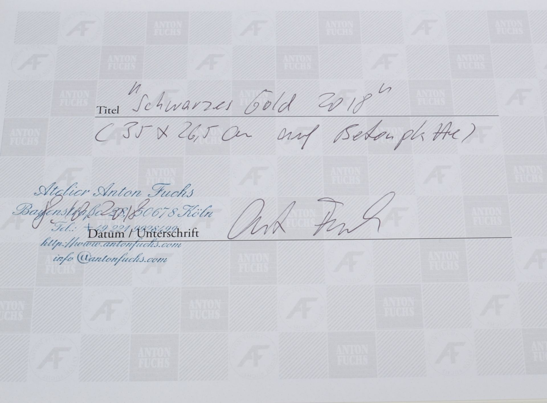 Fuchs, Anton (geb. 1958 in Köln), - Bild 5 aus 6