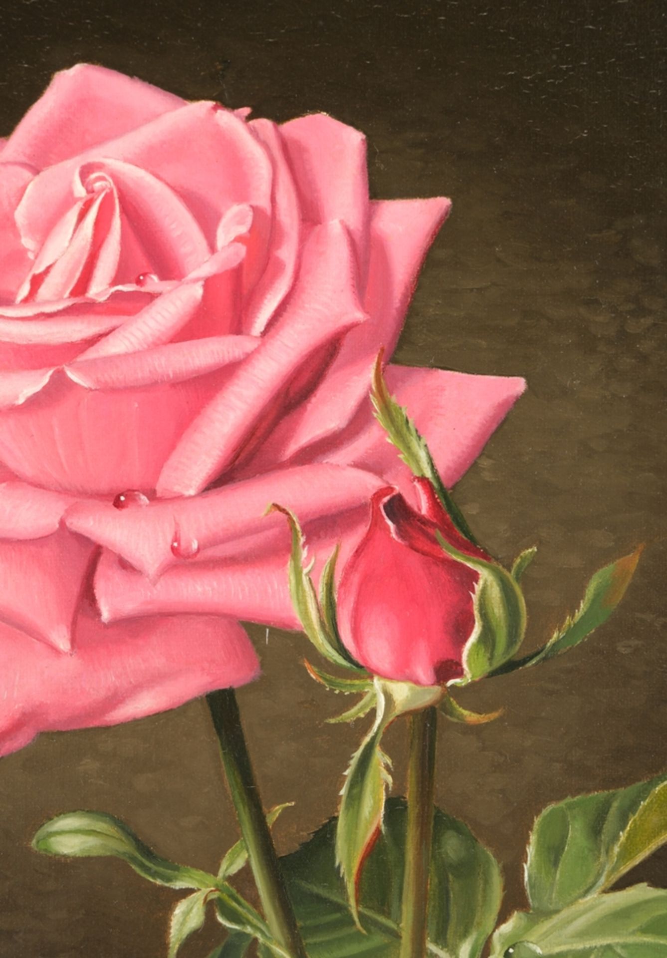 Grünberg, Wolfgang (1909 - 2001, in Köln tätiger Blumenmaler (Rosen)), - Bild 4 aus 5