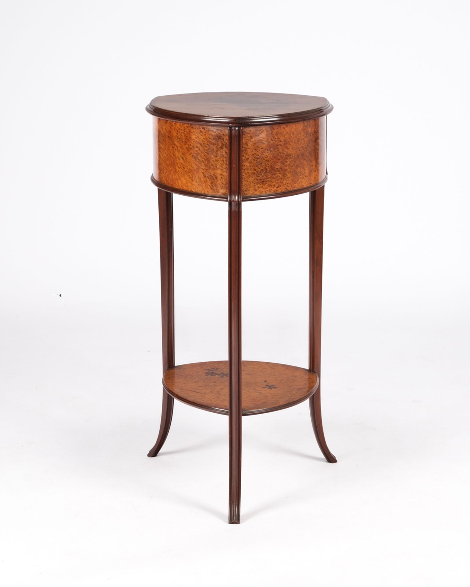 Guéridon von Émile Gallé (1846 - 1904), Jugendstil, Nancy, um 1900, Mahagoni, Vogelaugenahorn und w - Bild 6 aus 6