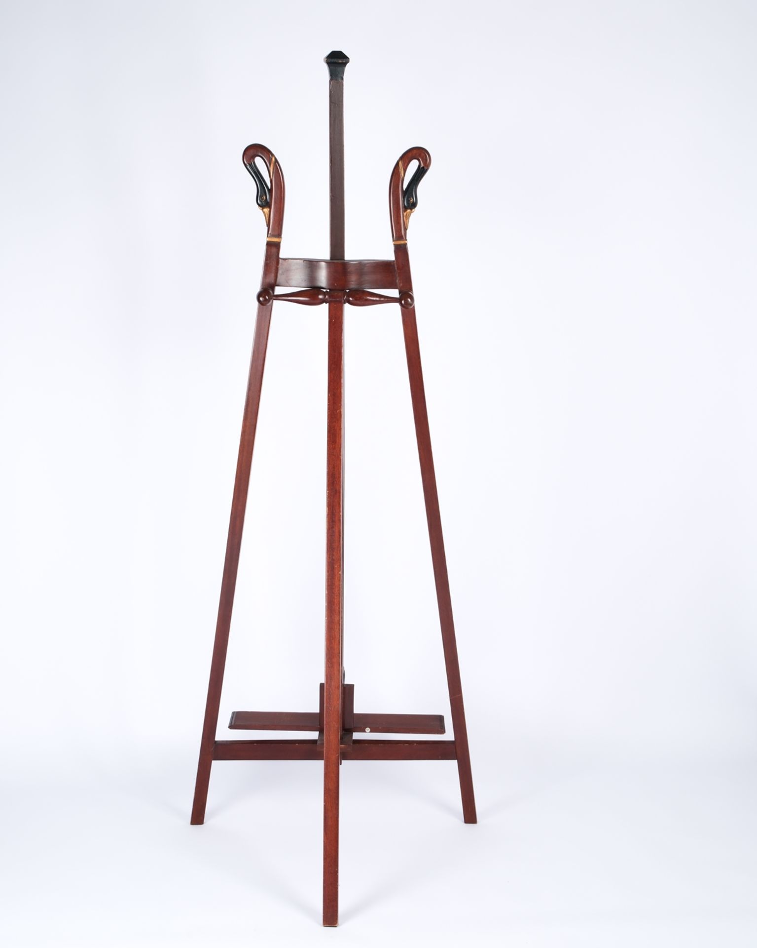 Jugendstil-Staffelei mit Schwanendekor, um 1900, H. ca. 195 cm - Bild 3 aus 4