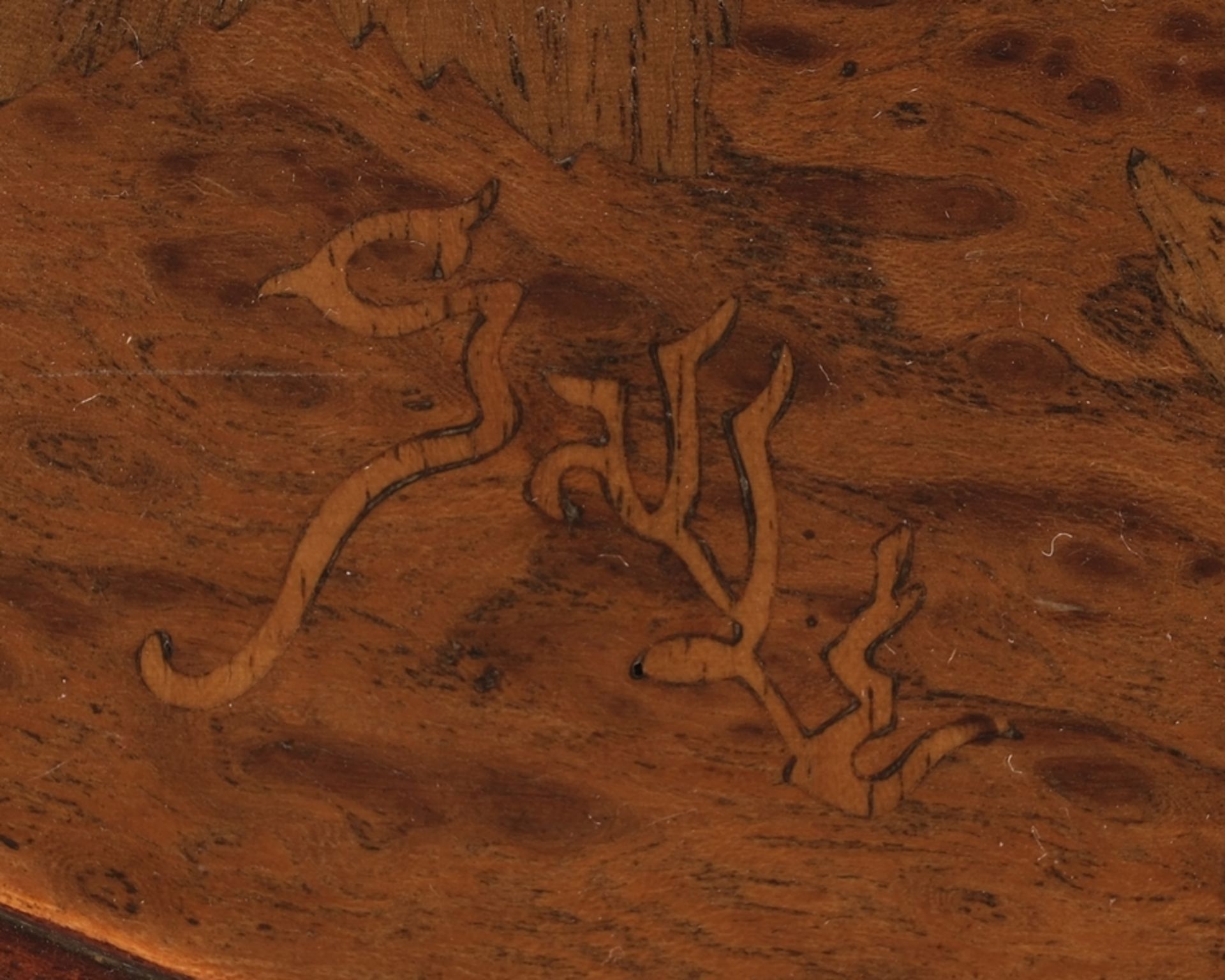 Guéridon von Émile Gallé (1846 - 1904), Jugendstil, Nancy, um 1900, Mahagoni, Vogelaugenahorn und w - Bild 4 aus 6