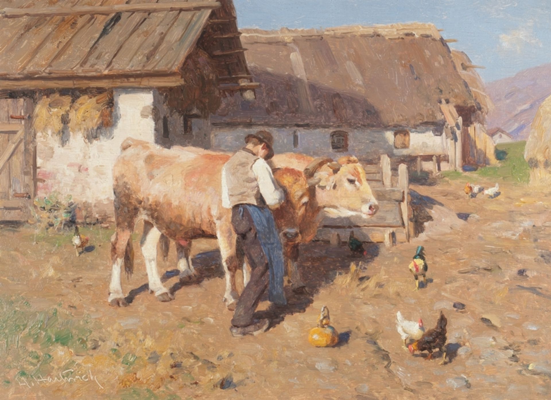 Hartwich, Herman (1853 New York - 1926 München, amerikanisch-deutscher Landschafts- und Genremaler)