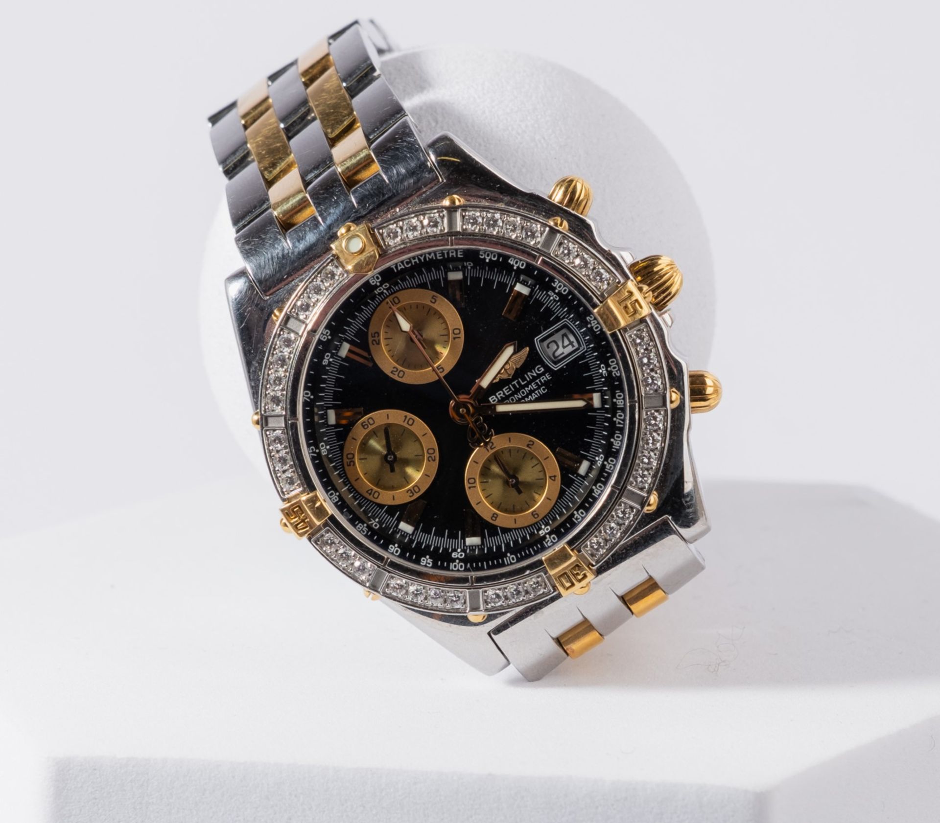 Breitling Chronomat, Ref. B13352, Stahlgehäuse an Bicolor-Gliederarmband in Stahl und 18kt Gelbgold