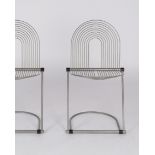 Paar Freischwinger "Swing", Entwurf 1982 von Jutta und Herbert Ohl, Ausführung Interlübke für Rosen