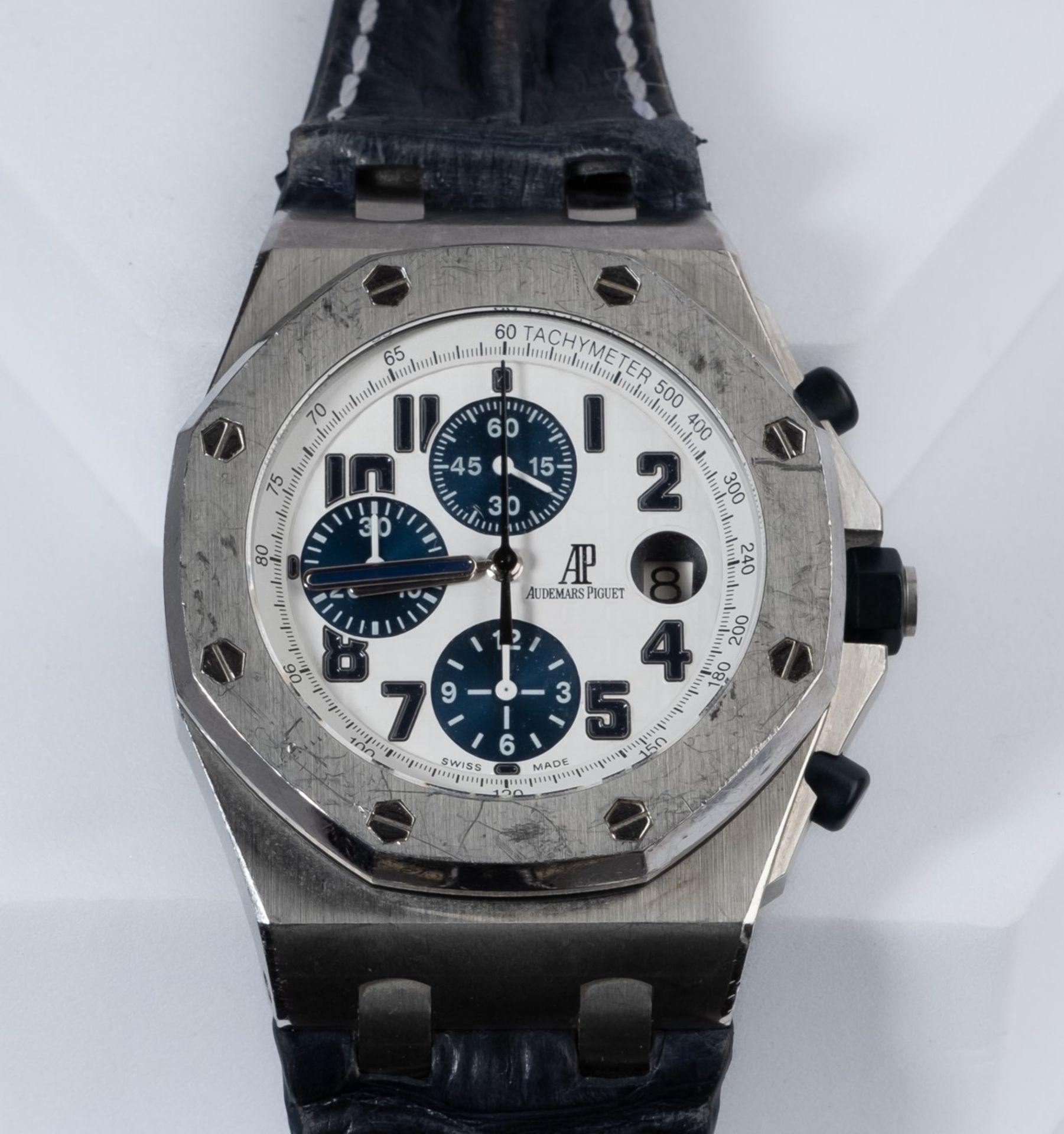 Audemars Piguet Royal Oak Offshore, G-Serie, Ref. 26170ST, Gehäuse in Stahl, weißes Zifferblatt mit - Bild 2 aus 3