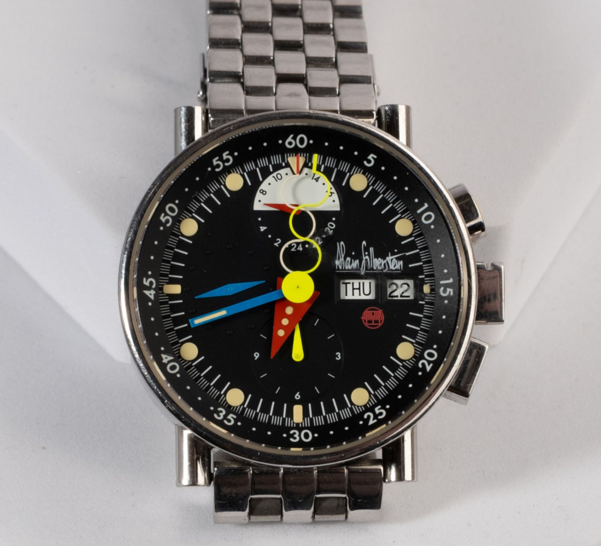 Alain Silberstein Krono Bauhaus, Frankreich, 1990er Jahre, limitierte Edition No. 073/500, Gehäuse  - Bild 2 aus 3