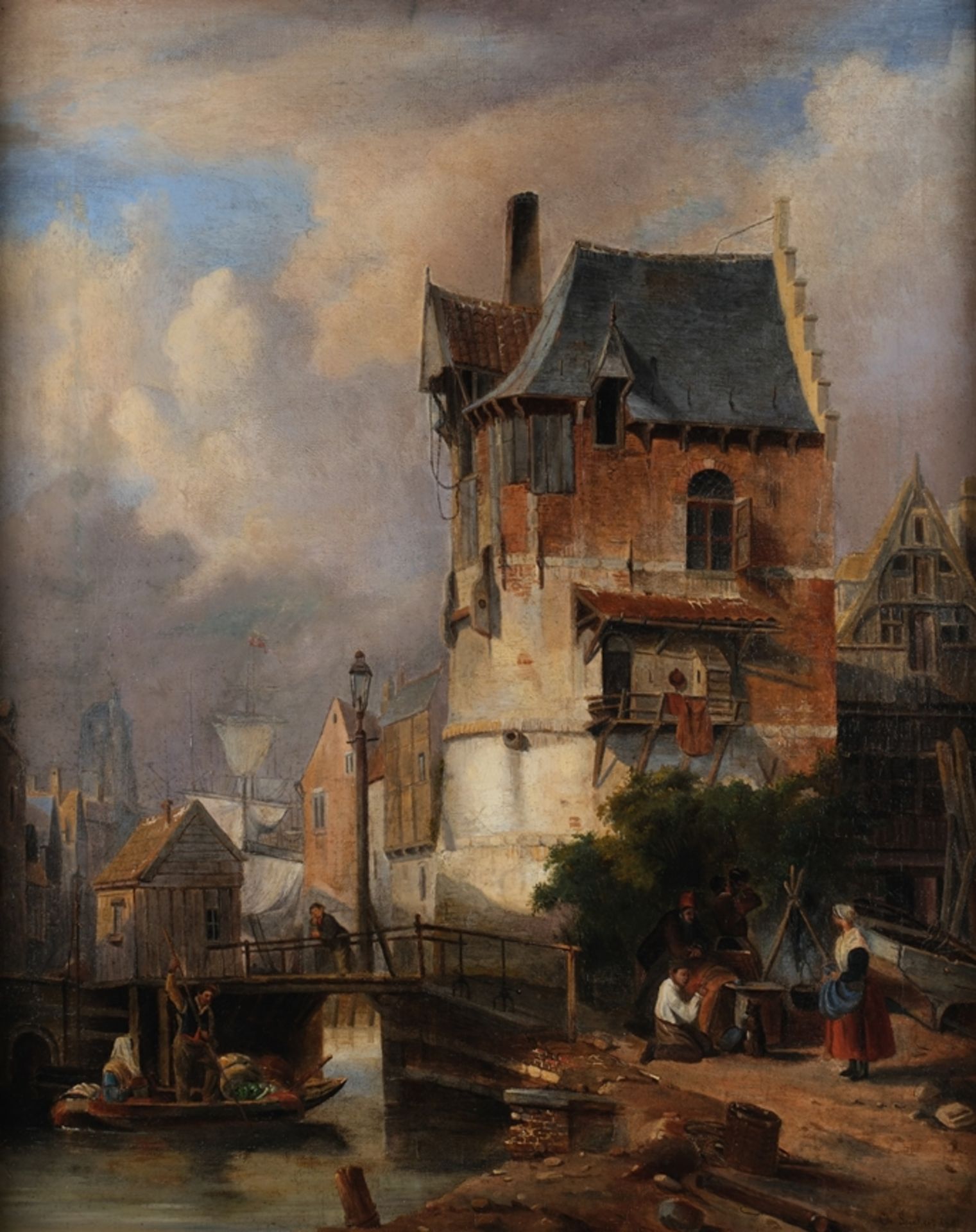 Leickert, Charles Henri Joseph (1818 Brüssel - 1907 Mainz, Schüler von B.J. van Hove, W.J.J. Nuyen 