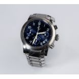 Girard Perregaux Ferrari, Ref. 8020, Chronograph, Gehäuse und Gliederarmband in Stahl, blaues Ziffe