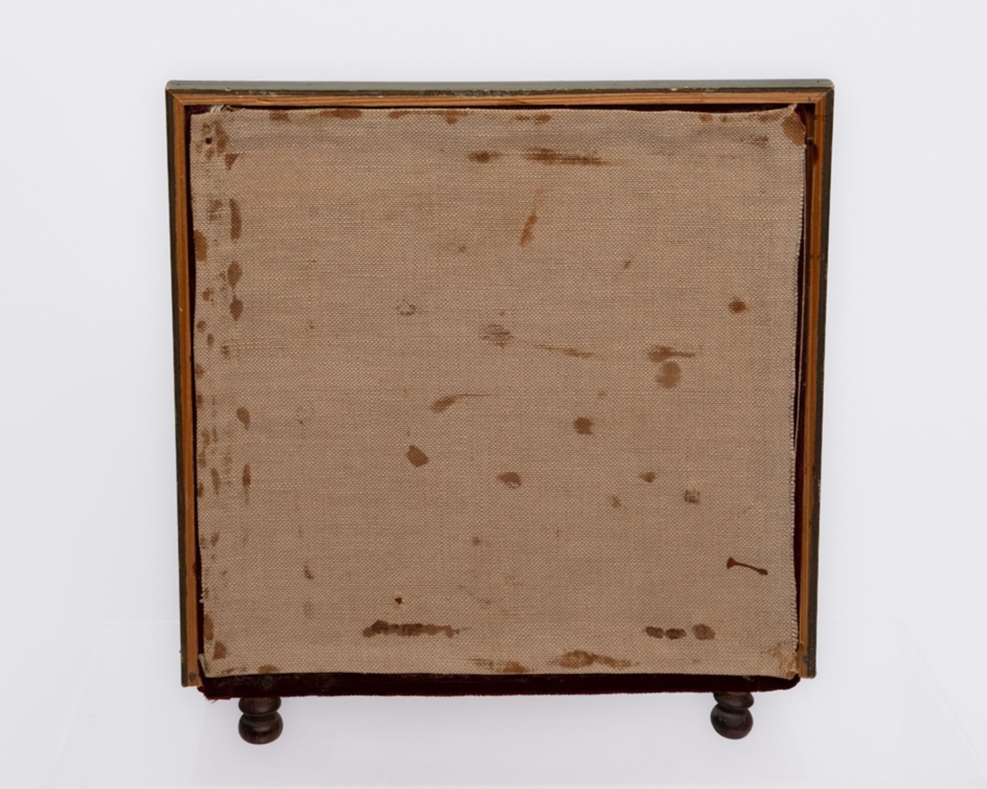 "Heiliger Rochus vor einer Palasttreppe", wohl böhmisch 18. Jahrhundert, Holzrelief, zwei Teile und - Bild 2 aus 3