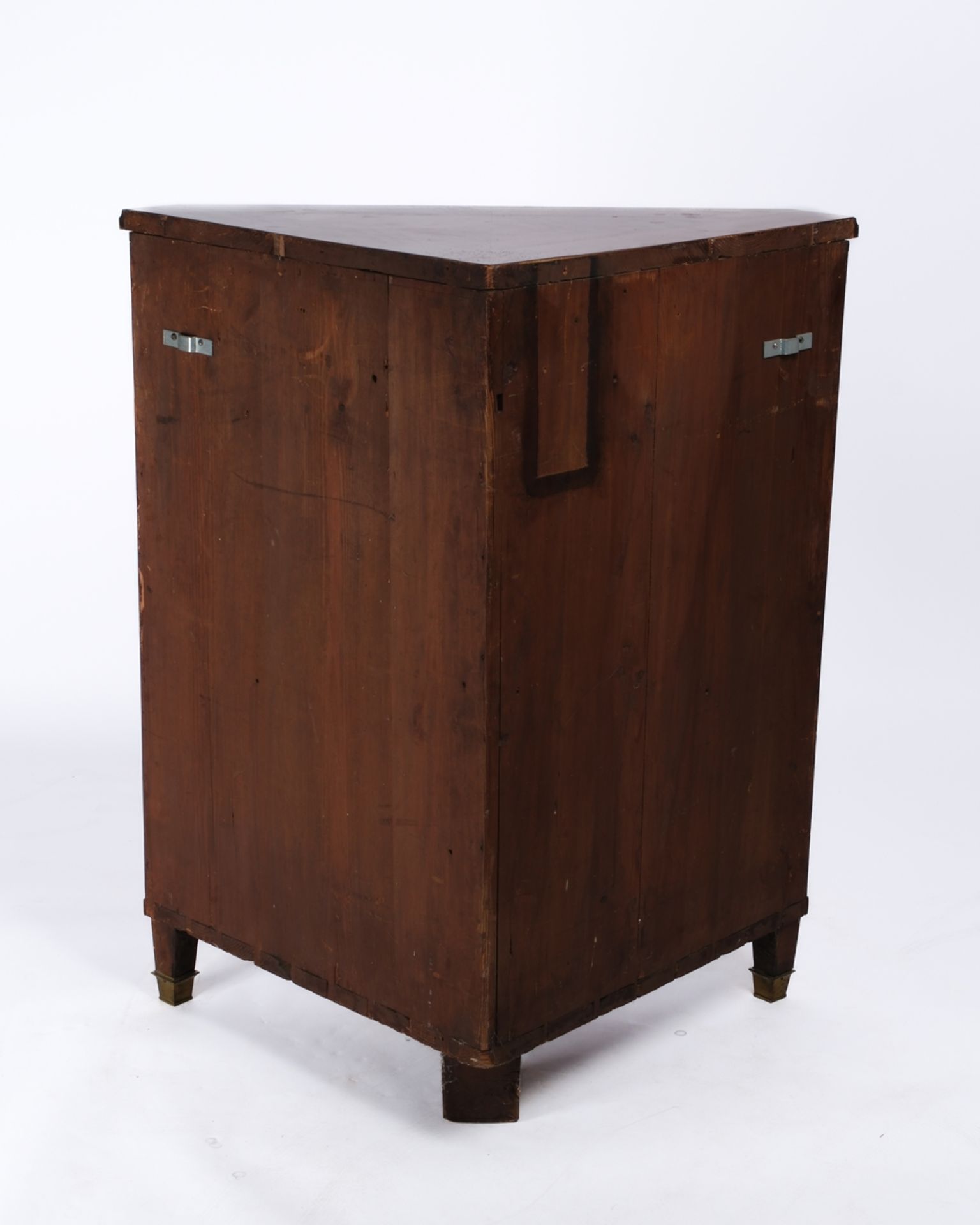 Encoignure / Eckschrank im Stil Louis XVI, Frankreich, 19. Jh., halbhoher eintüriger Korpus frontal - Bild 4 aus 4