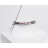 Armband, 800 Silber, 7 kleine Rubine ca. 19.3 g, ca. 18.5 cm