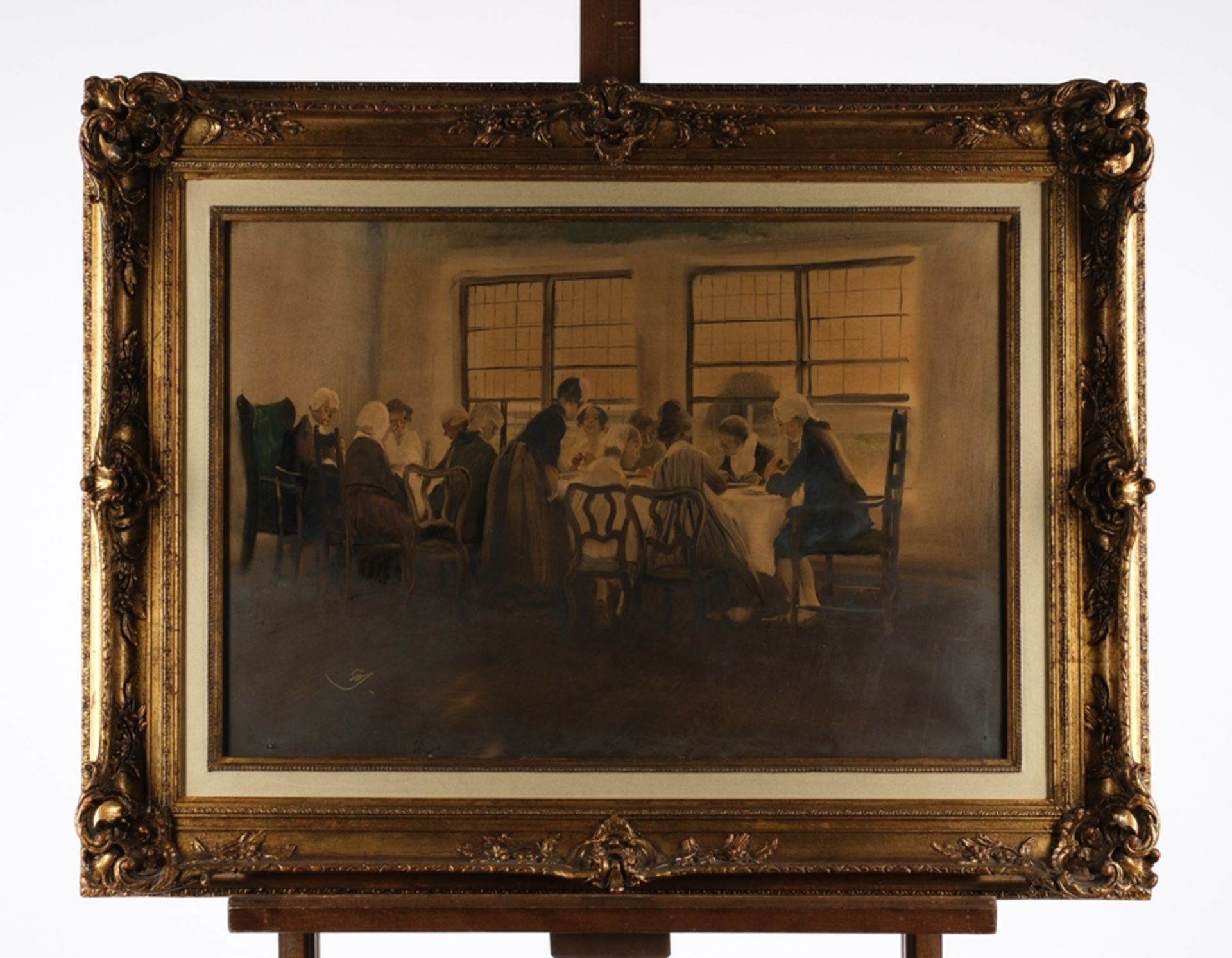 Schreuer, Wilhelm (Wesel 1866 - 1933 Düsseldorf, bekannt für seine teils historischen Gesellschafts - Bild 2 aus 7