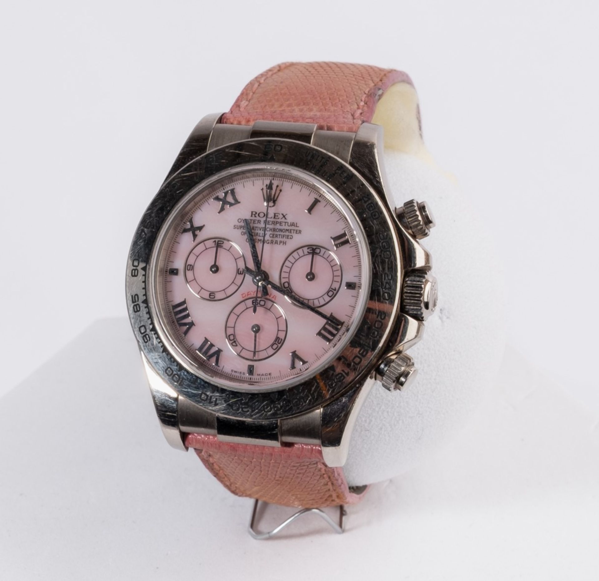Rolex Cosmograph Daytona "Pink-Beach", Ref. 116519-D, 18kt Weißgold, Gehäuse in 18kt Weißgold, rosa