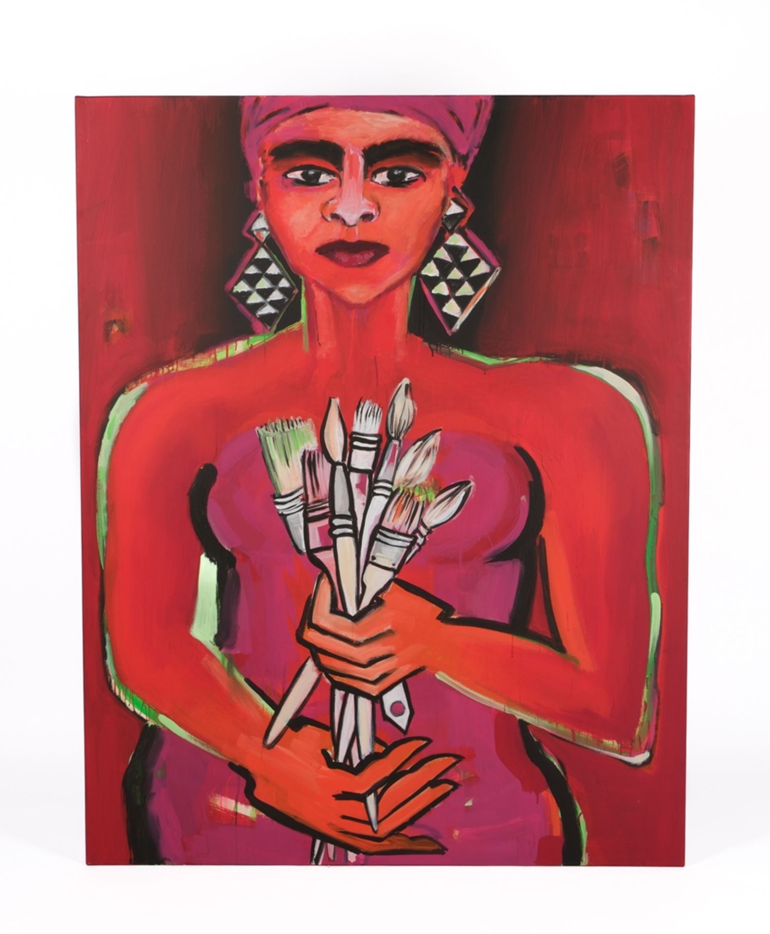 Bach, Elvira (geb.1951 in Neuenhain, Vertreterin der Neuen Wilden, Studium an der Hochschule der Kü - Bild 2 aus 6