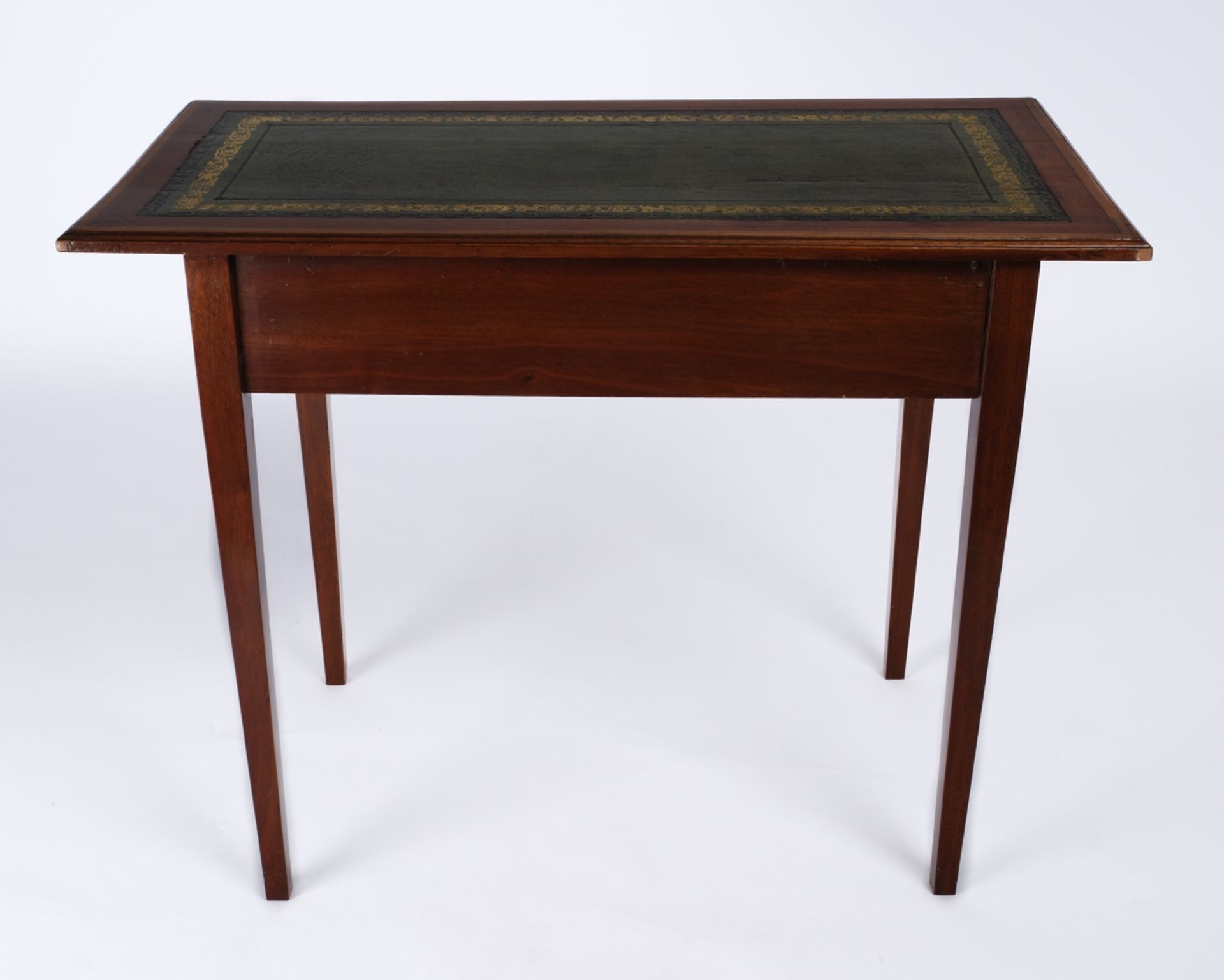 Konsoltisch im Stil des Regency, England, um 1930, Mahagoni u.a., rechteckige Platte auf vier konis - Bild 4 aus 5