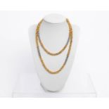 Kette, 18kt Gelbgold/Weißgold, ca. 117 g, ca. 86 cm lang