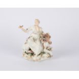 Porzellanfigur, "Allegorie der Großmut", Meissen, Schwertermarke, 1750/60er Jahre, polychrom und go