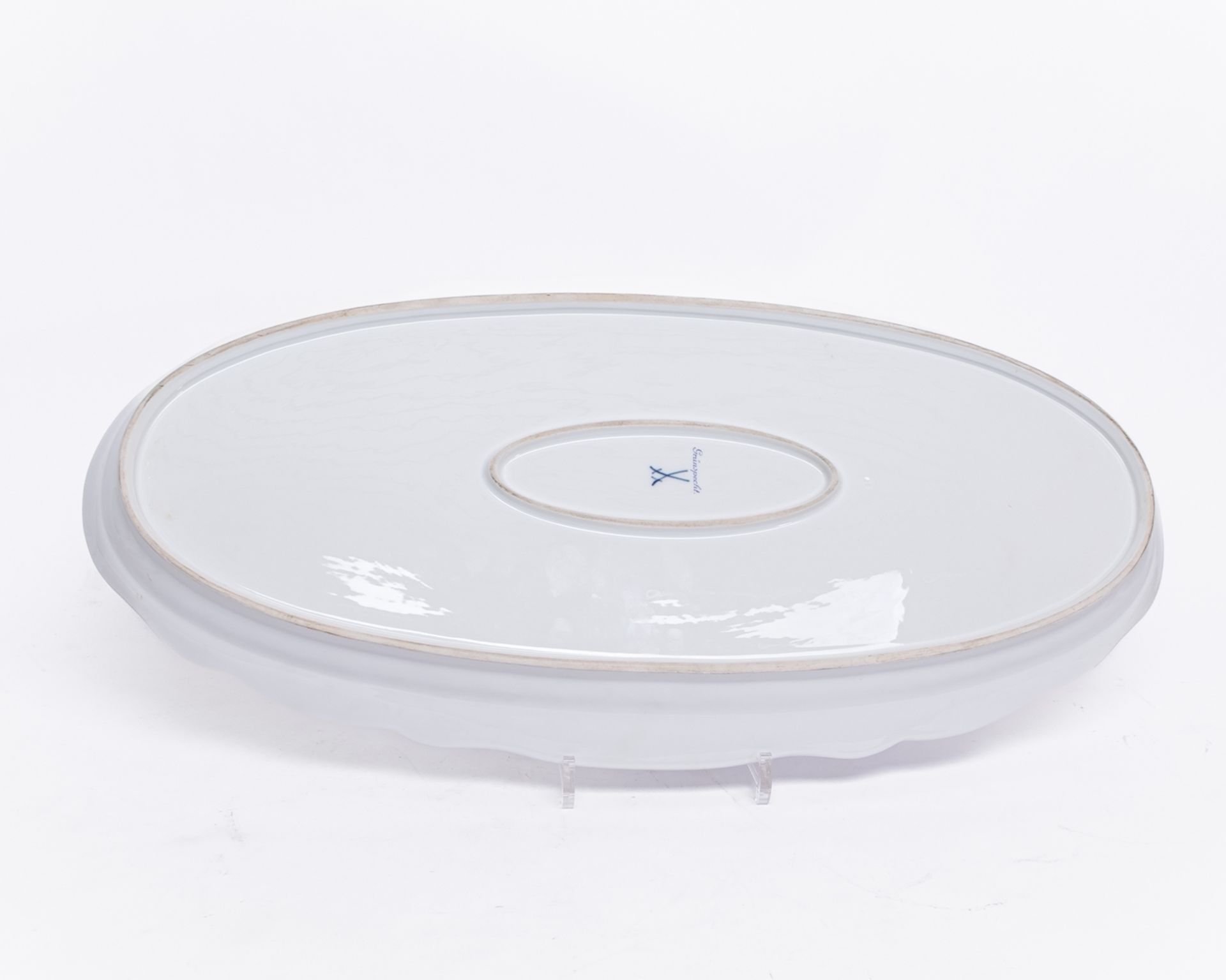 Speiseservice, 80-tlg., Meissen, Schwertermarke, 1. Wahl, Vogel- und Insektenmalerei, polychrom, Go - Bild 13 aus 17