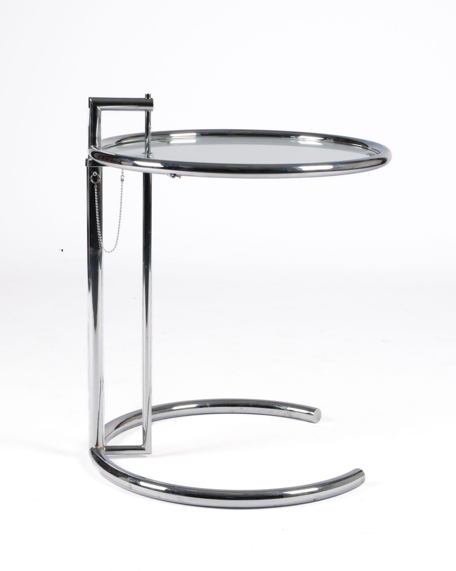 Adjustable Table E1027, Entwurf Eileen Gray (1878 - 1976), Ausführung ClassiCon, verchromtes Stahlr - Bild 3 aus 4