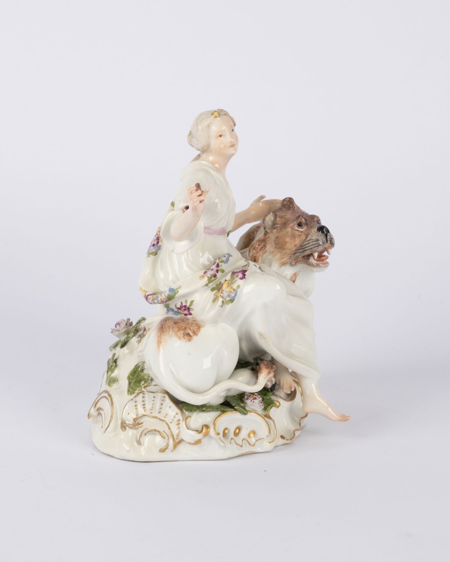 Porzellanfigur, "Allegorie der Großmut", Meissen, Schwertermarke, 1750/60er Jahre, polychrom und go - Bild 2 aus 5