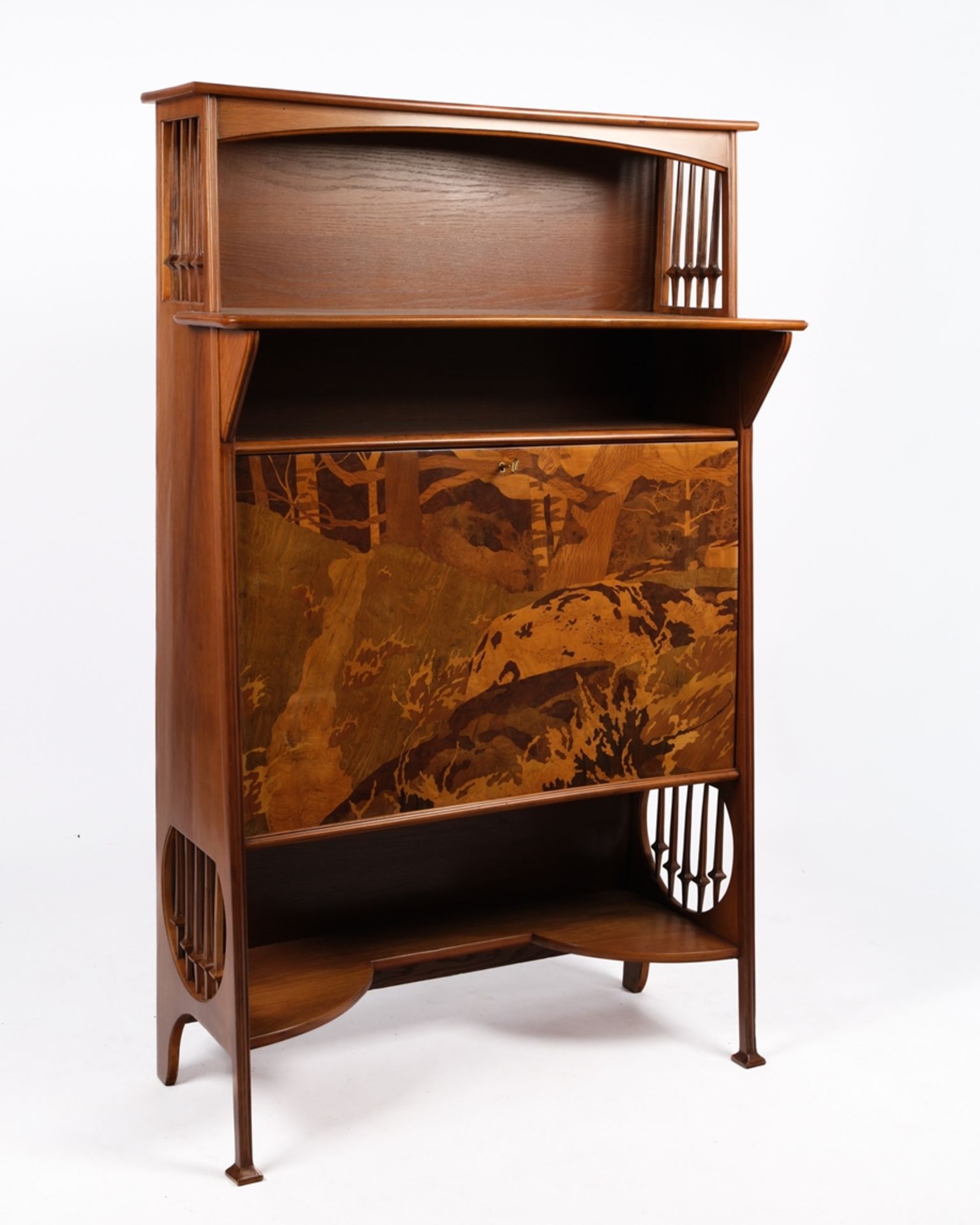 Seltener Jugendstil-Sekretär von Louis Majorelle (1859 - 1926), Nancy/Frankreich, um 1905, Nussbaum - Bild 2 aus 5