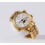 Jaeger LeCoultre Grand Réveil Calendrier Perpétual, Ref. 180.1.99, Gehäuse und org. Gliederarmband 