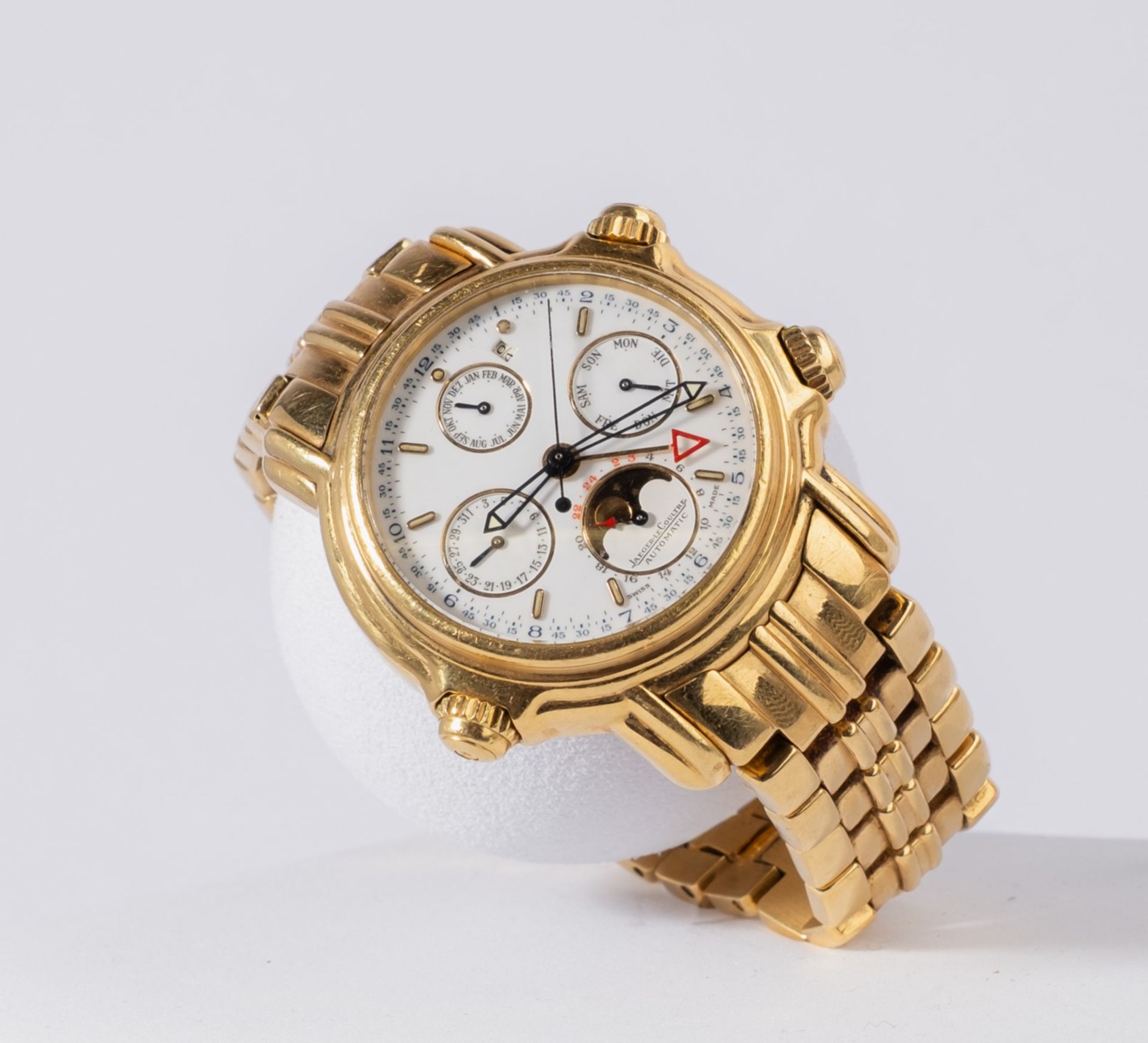 Jaeger LeCoultre Grand Réveil Calendrier Perpétual, Ref. 180.1.99, Gehäuse und org. Gliederarmband 