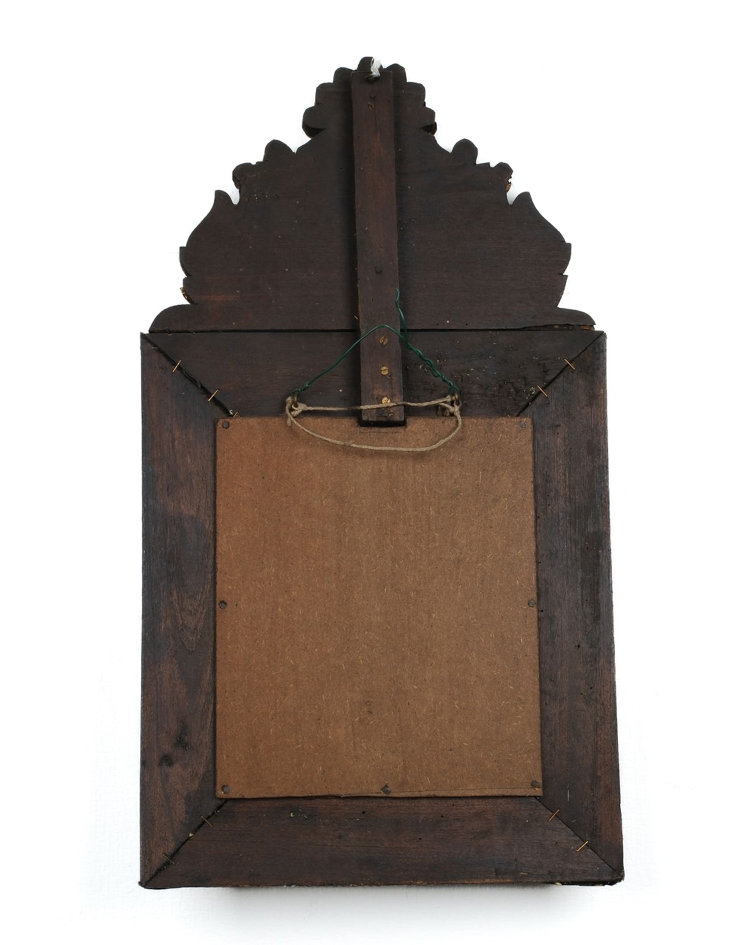 Wandspiegel, Napoleon III, Frankreich, um 1870, getriebenes Messing auf Holz, im Rahmen mit vier ge - Bild 2 aus 2