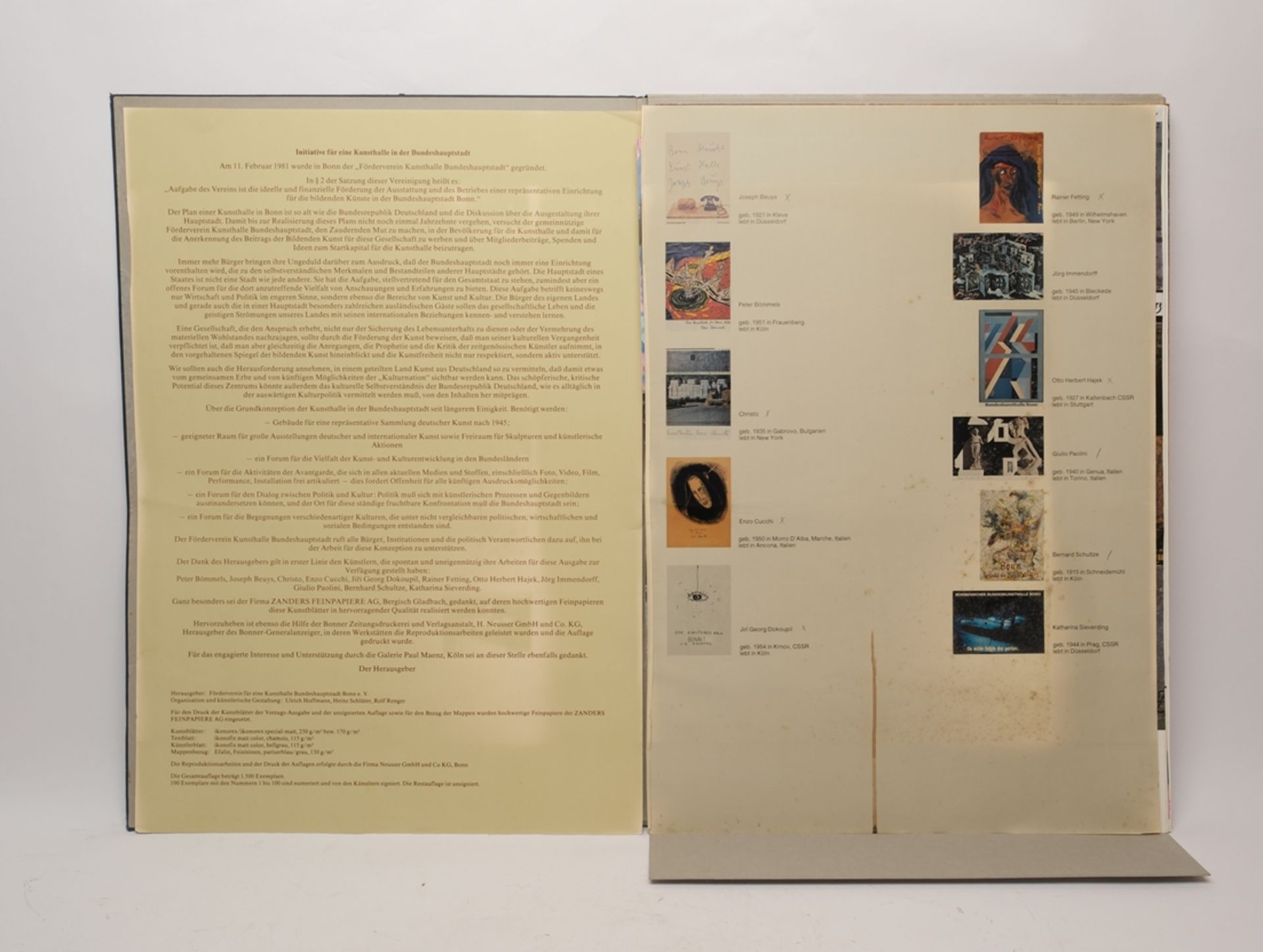 Mappe mit 11 Künstlerplakaten, vollständig: "Bonn braucht Kunsthalle": - Bild 2 aus 16