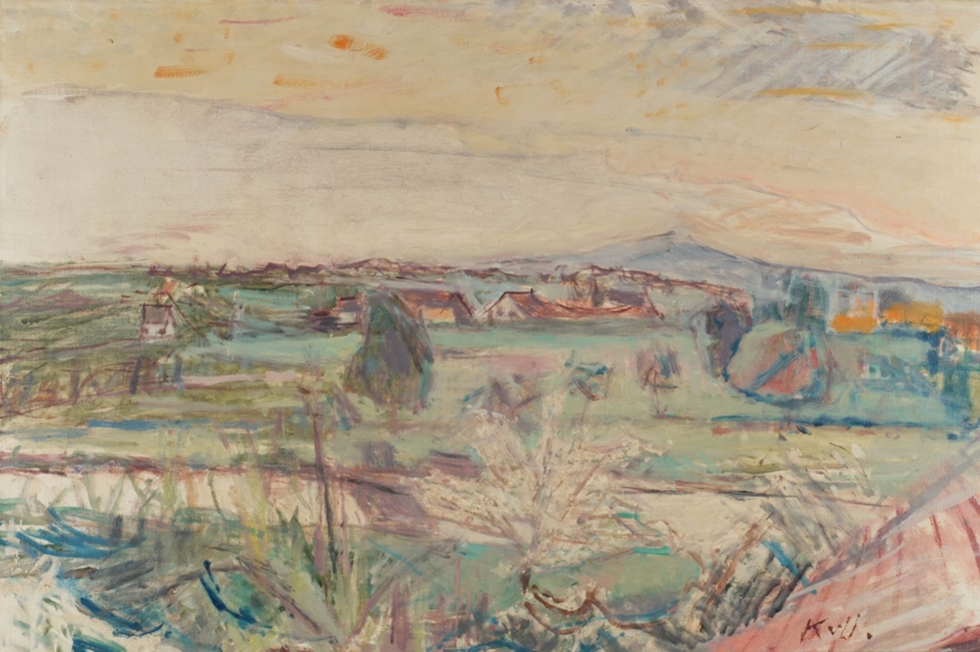 Kufner, Waldemar (1940 Bad Reichenhall - 2016 Übersee am Chiemsee, deutscher Landschaftsmaler, Medi