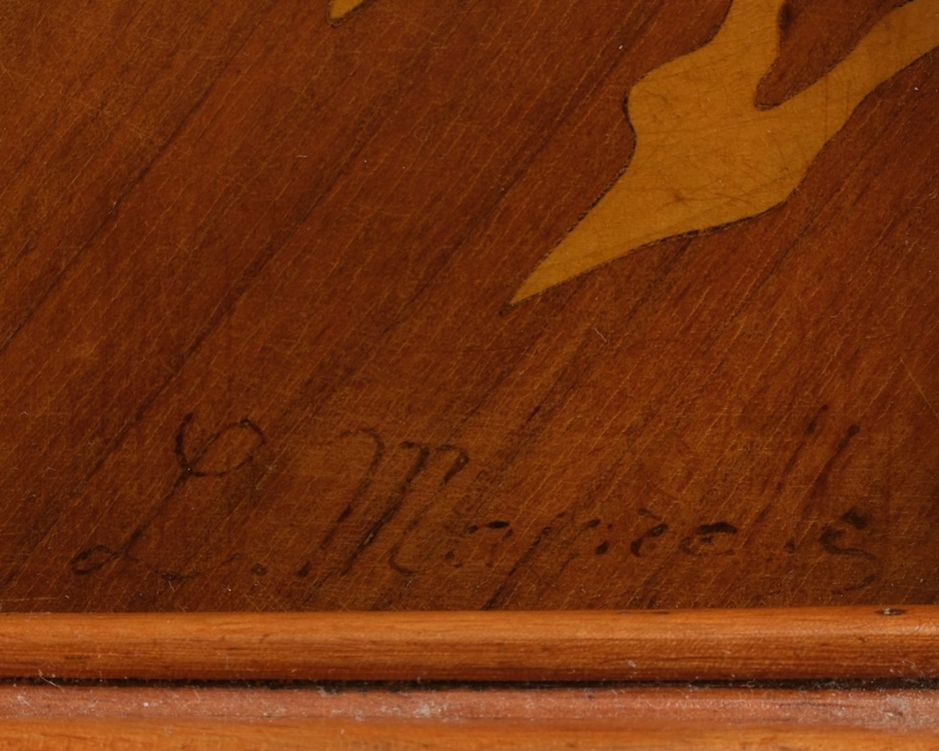 Seltener Jugendstil-Sekretär von Louis Majorelle (1859 - 1926), Nancy/Frankreich, um 1905, Nussbaum - Bild 4 aus 5