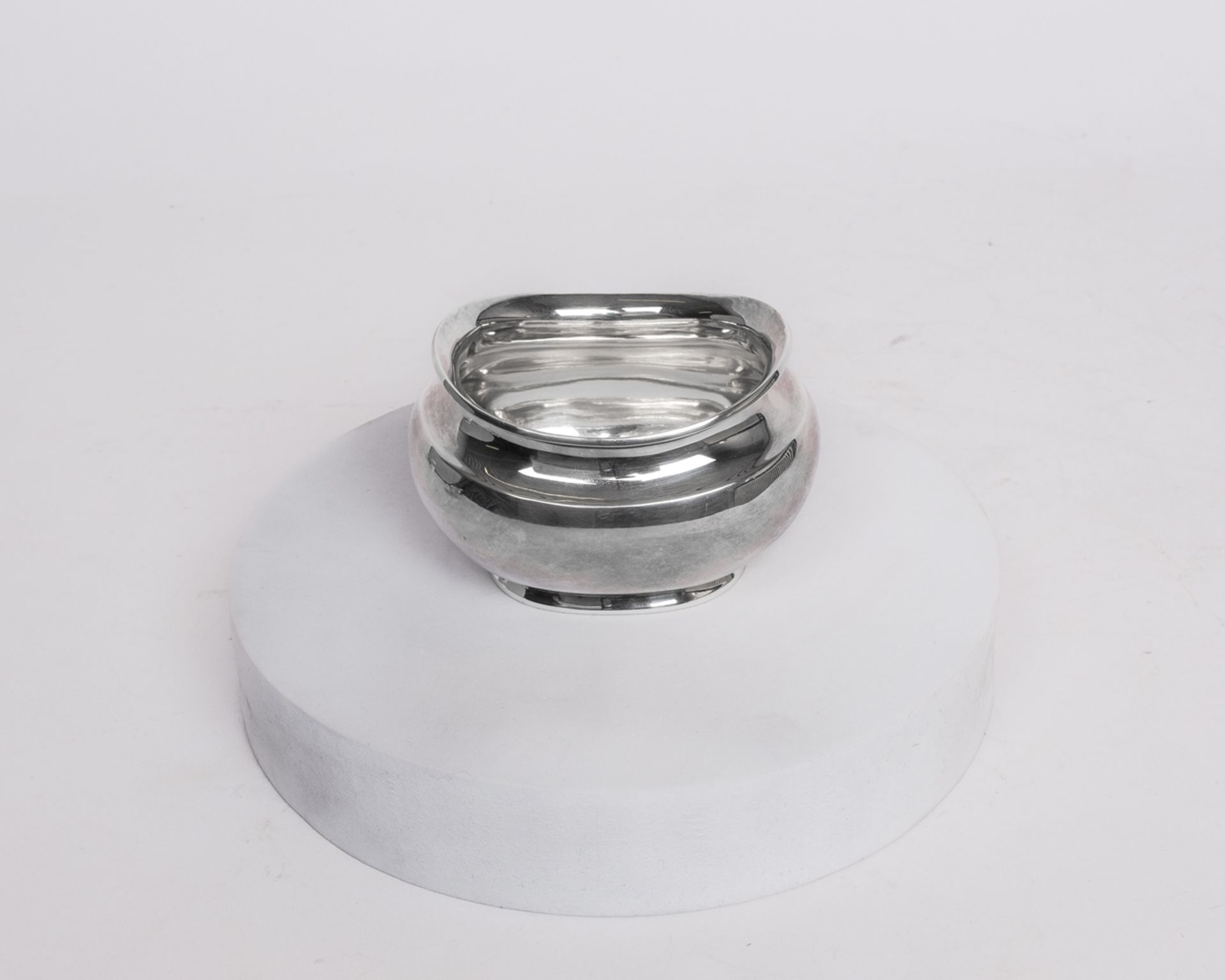 Sahnegießer, Zuckerschale, Silber 800, Schweiz, Jezler, oval, gebaucht, abgesetzte Schulter, J-Henk - Bild 3 aus 3