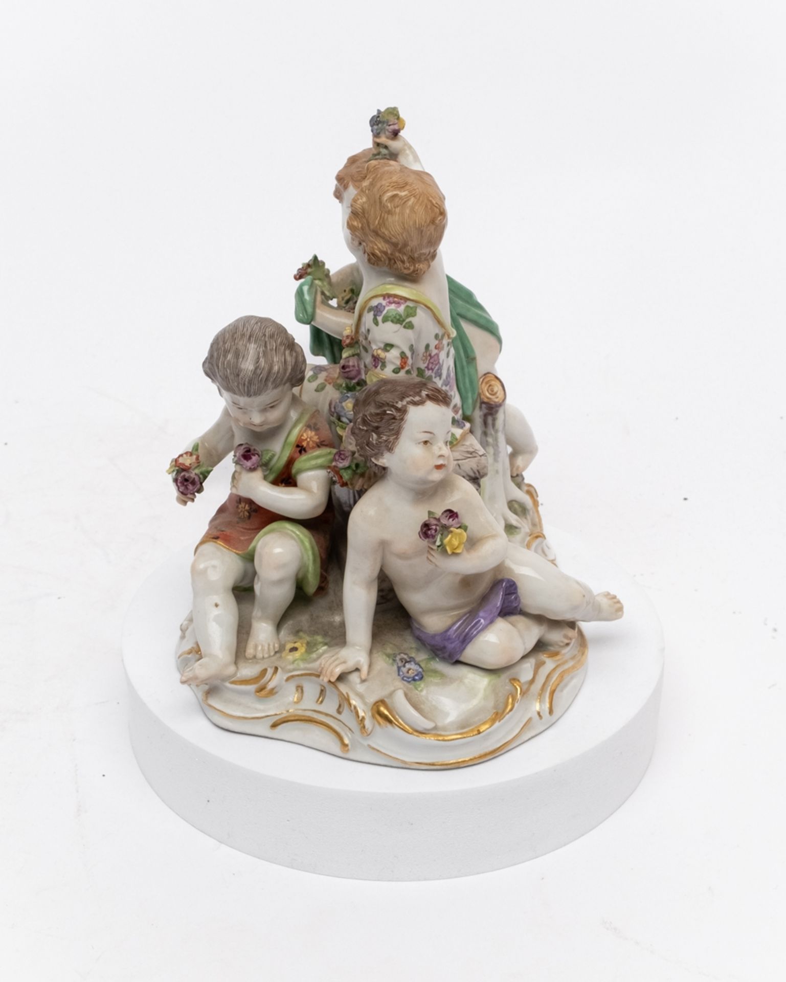 Porzellangruppe, "Allegorie - Der Frühling", Meissen, Schwertermarke, 1. Wahl, Modellnummer 2502, p - Bild 4 aus 5