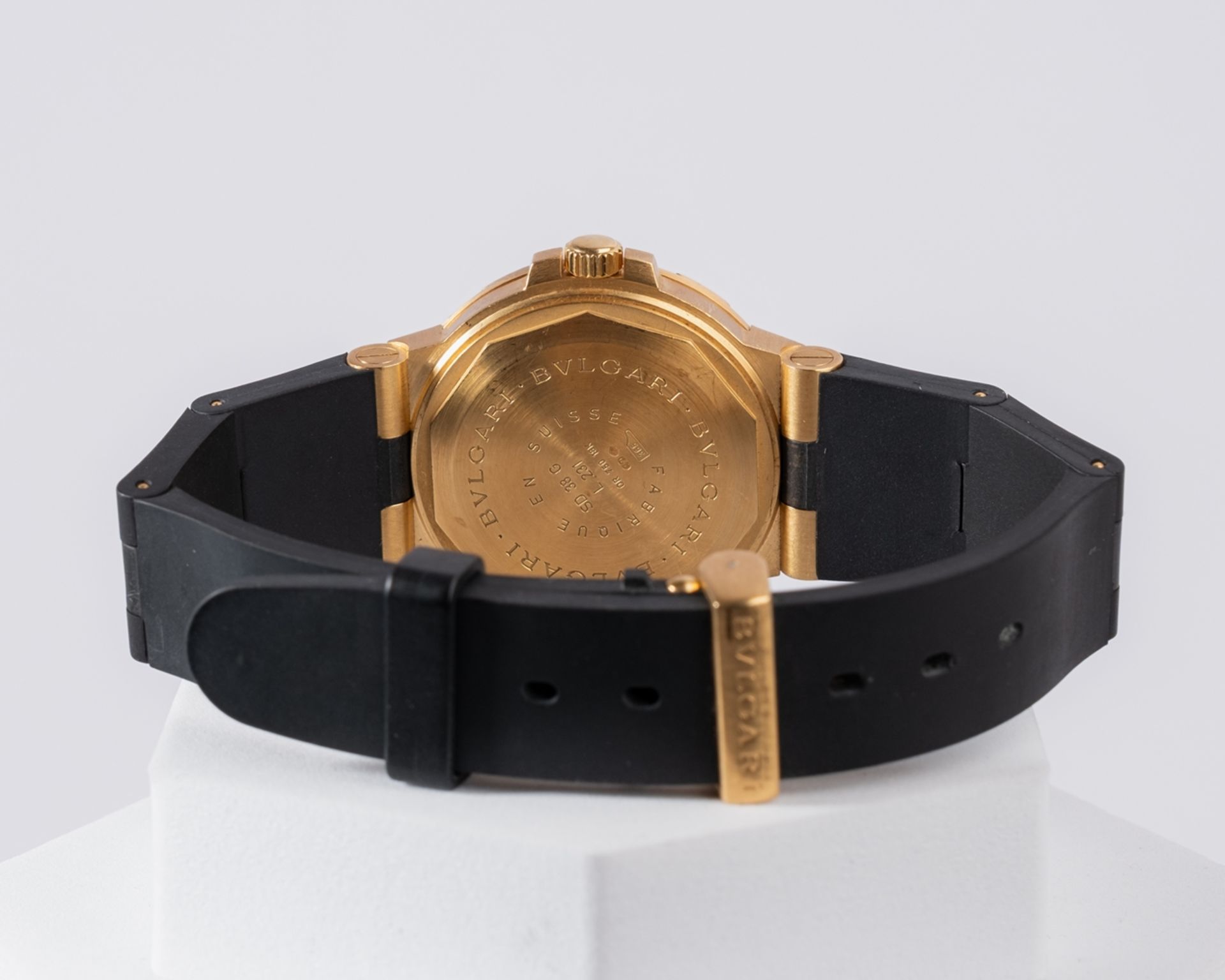 BVLGARI Scuba Diagono Taucherchronograph, Ref. SD 38 G, gebürstetes Gehäuse in 18kt Roségold, drehb - Bild 3 aus 3