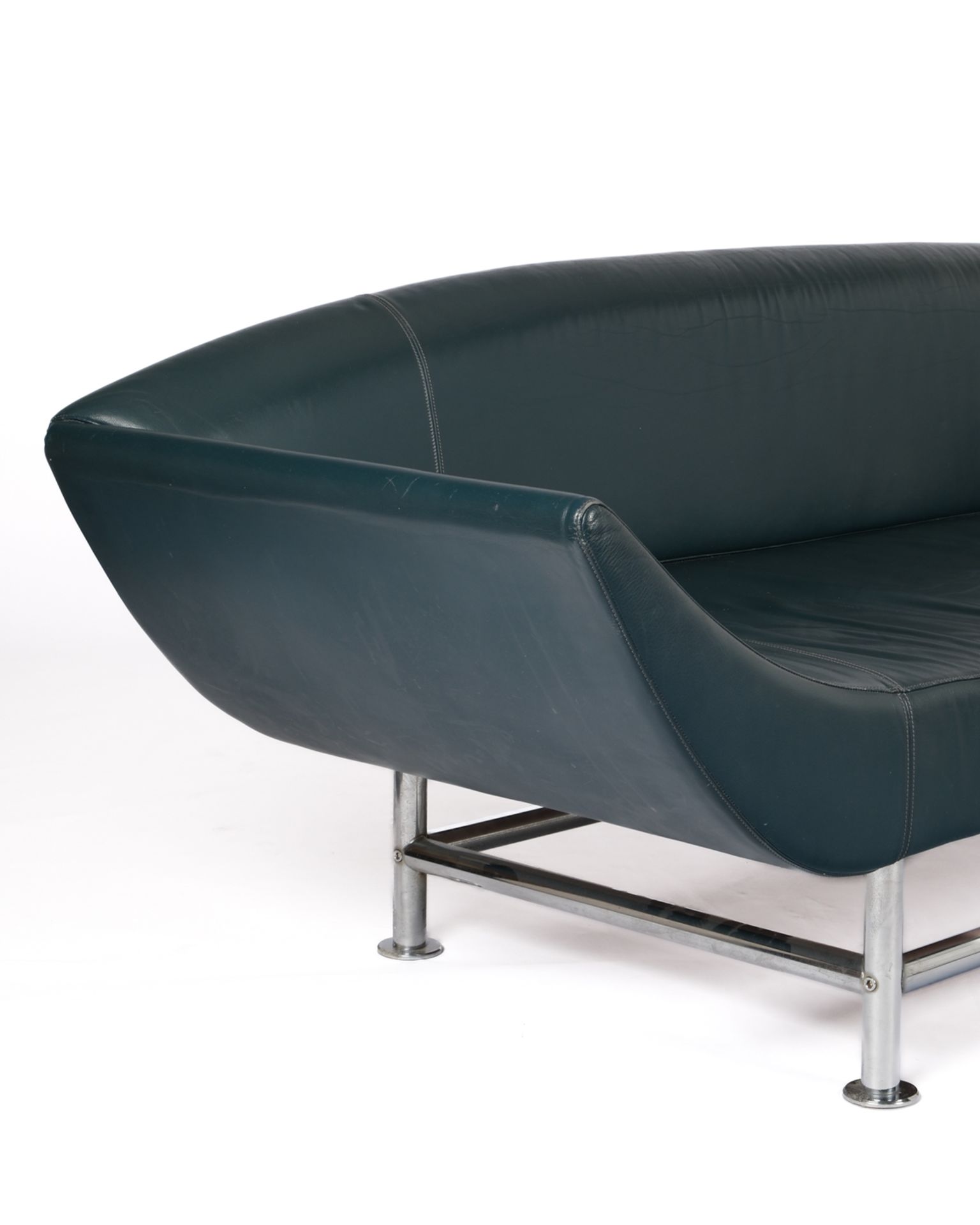 Designersofa, Entwurf Massimo Iosa Ghini, Ausführung Moroso, Mailand, 1980er Jahre, verchromtes Sta - Bild 3 aus 4