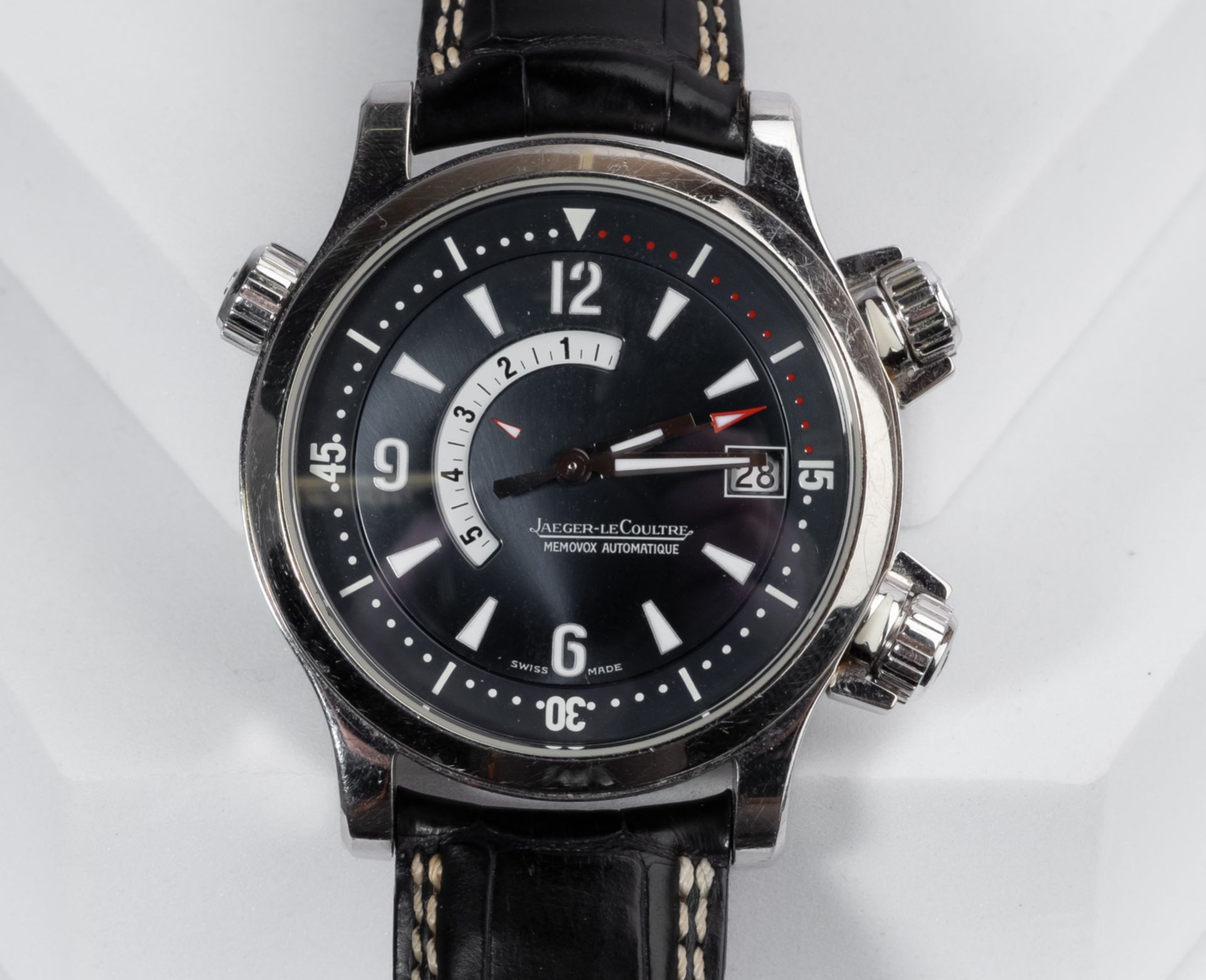 Jaeger LeCoultre Memovox Master Compressor, Ref. 146.6.97, No. 151 / 250, Gehäuse in 950 Platin mit - Bild 2 aus 3