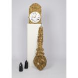 Comtoise, Frankreich, 19. Jh., sign. "Ravenet á Bourbon-l'Archambault", Schlag Glocke, Prunkpendel,