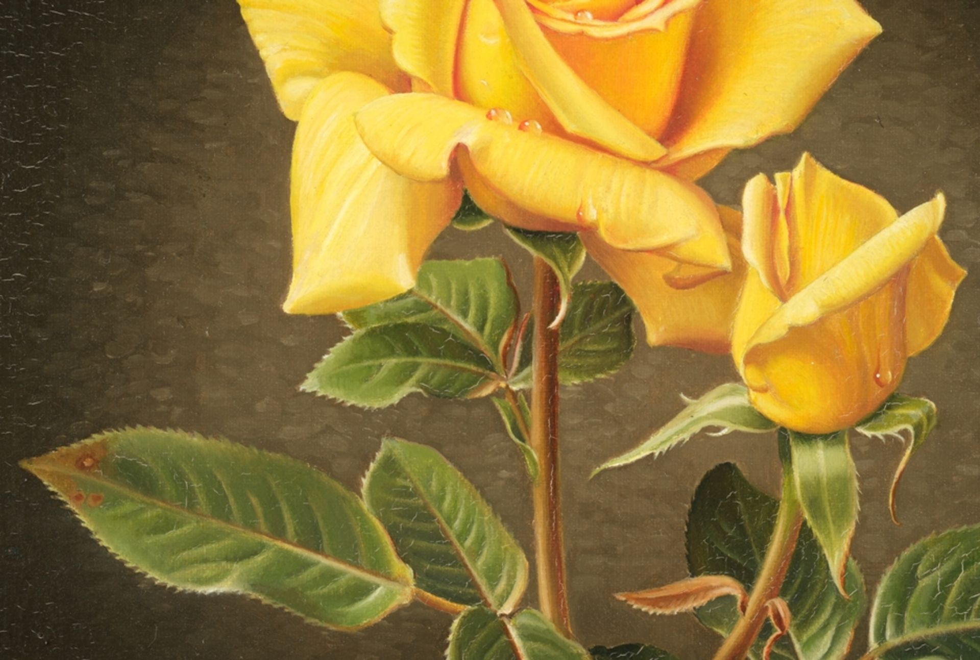 Grünberg, Wolfgang (1909 - 2001, in Köln tätiger Blumenmaler (Rosen)), - Bild 4 aus 5