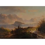 Feldhütter, Ferdinand (1842 München - 1898 München, Schüler von Julius Lange, Landschaftsmaler und 