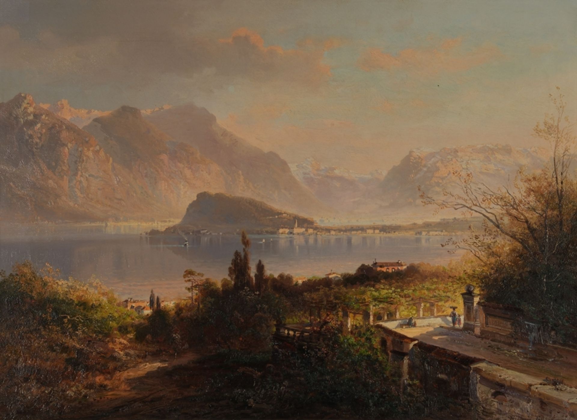 Feldhütter, Ferdinand (1842 München - 1898 München, Schüler von Julius Lange, Landschaftsmaler und 