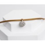 Anhänger an Kette, 14kt Gelbgold, Brillanten, Kette ca. 12.9 g, ca. 43 cm lang