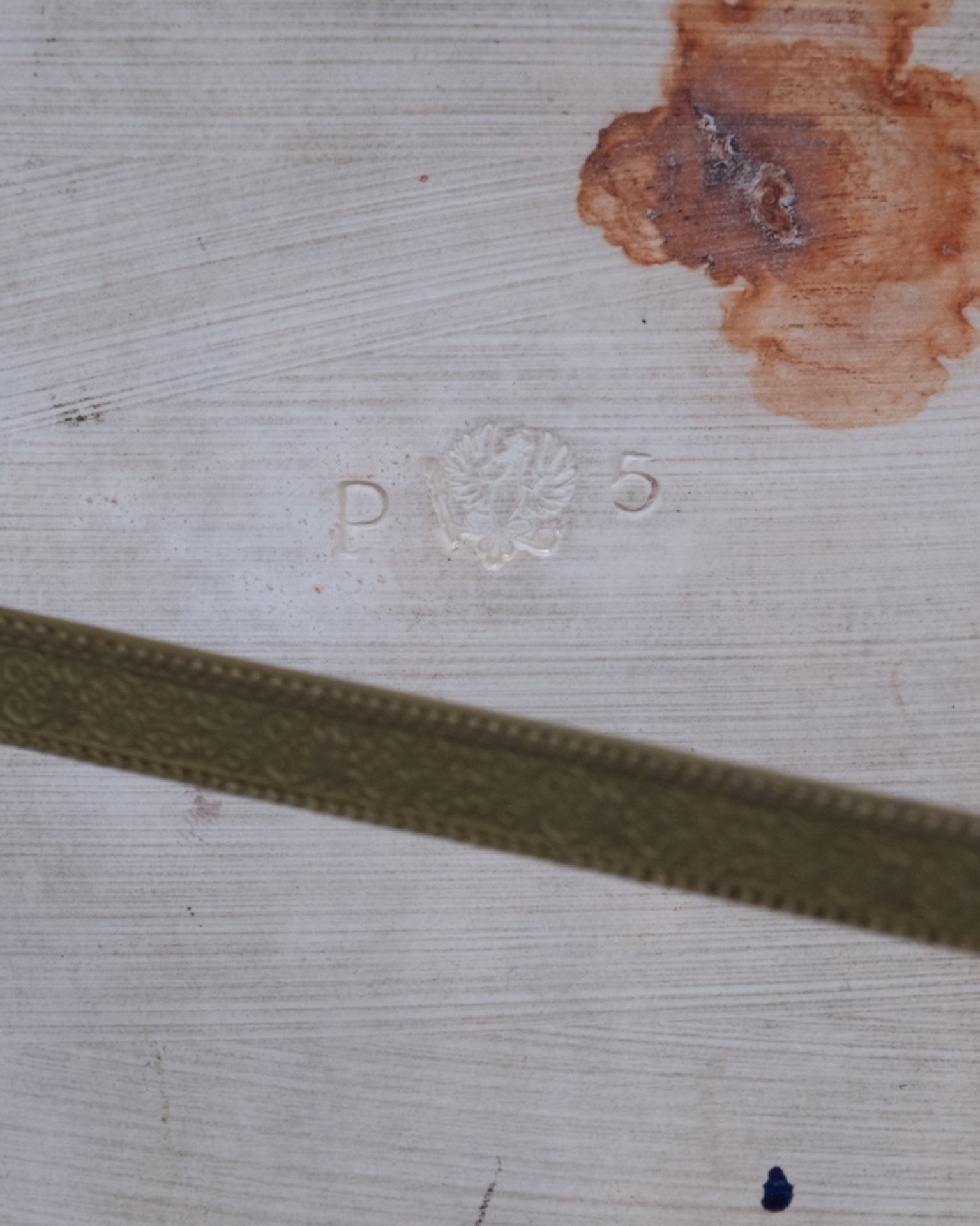 Porzellanbildplatte, "Porträt eines Offiziers des Leib-Husaren-Regiments", KGM Berlin, Königliche G - Bild 2 aus 2