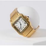 Cartier Santos Carrée "OR MASSIF", Ref. 2960, seltene Vollgoldausführung in 18kt Gelbgold, die Ober