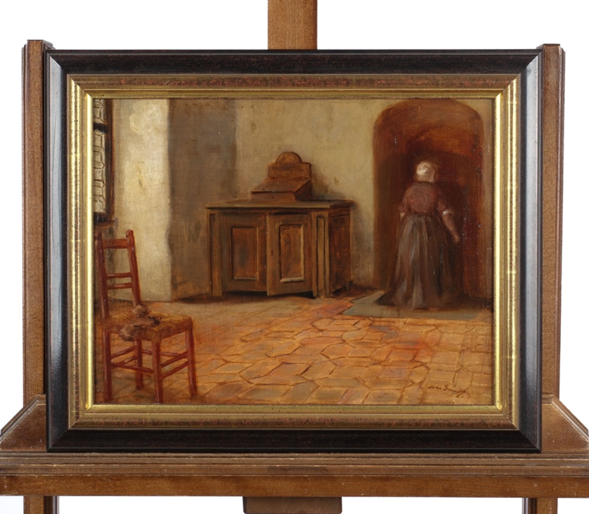 Gaisser, Max (1857Augsburg - 1922 München, in München tätiger Interieur- und Genremaler), - Bild 2 aus 4